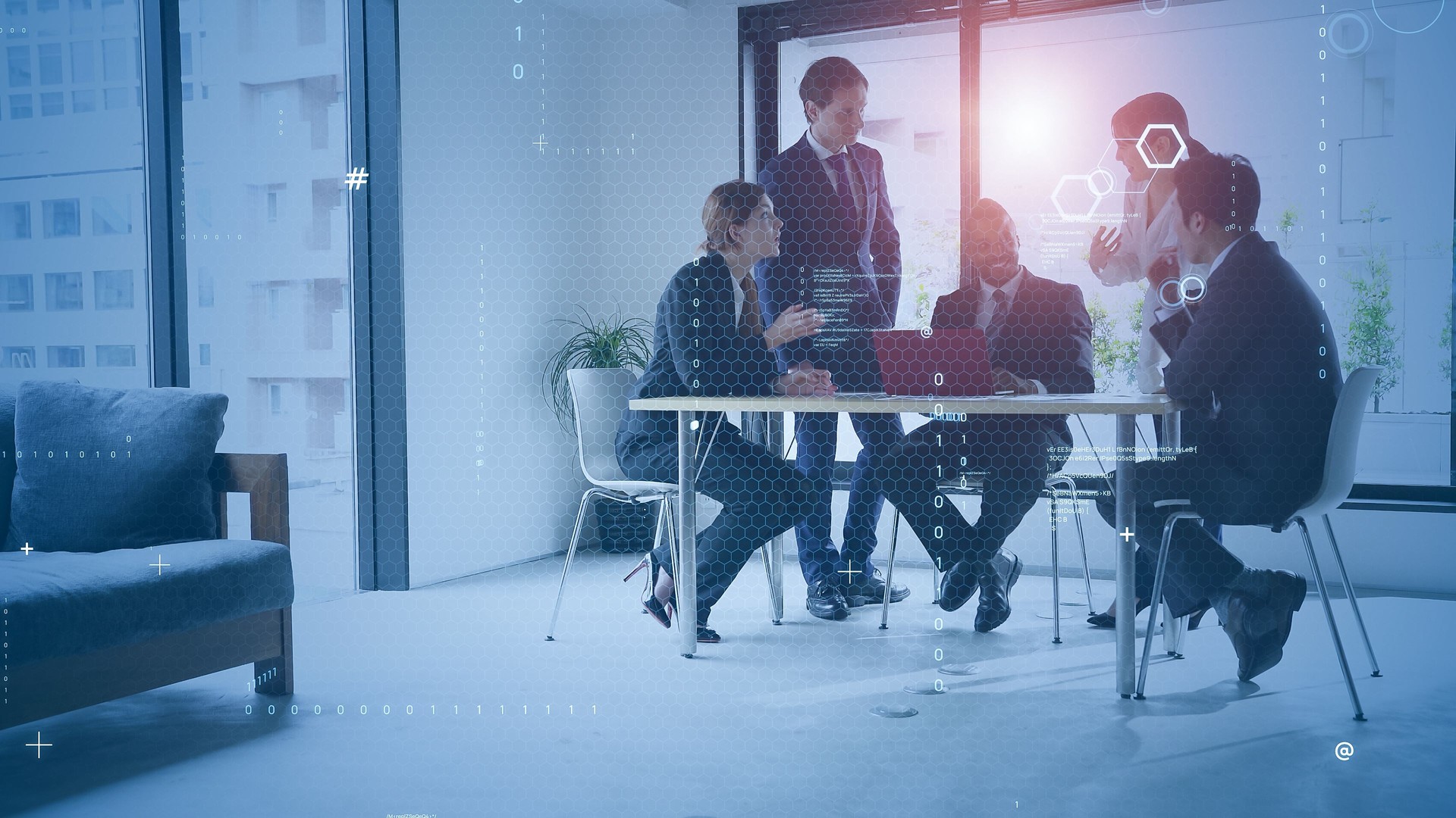 Business communication network concept. Software as a service. Digital transformation.
